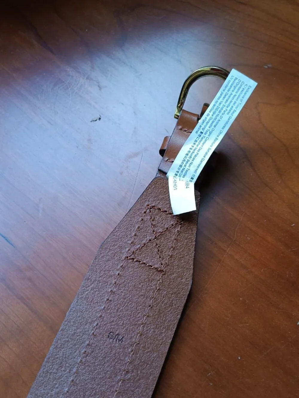 J. Crew Tapered Light Brown Leather Belt Size S/M - Picture 6 of 9